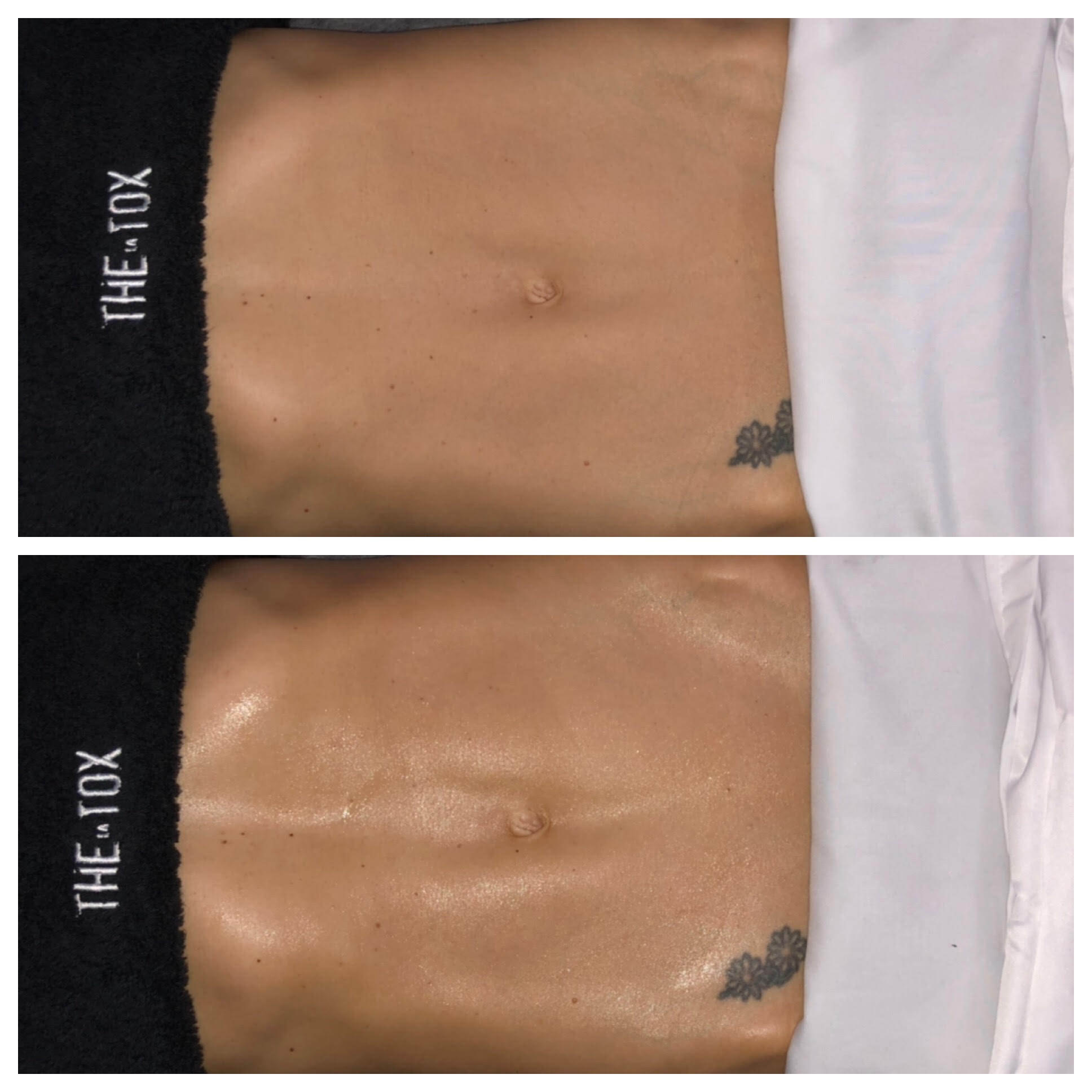 closeup of toned stomach