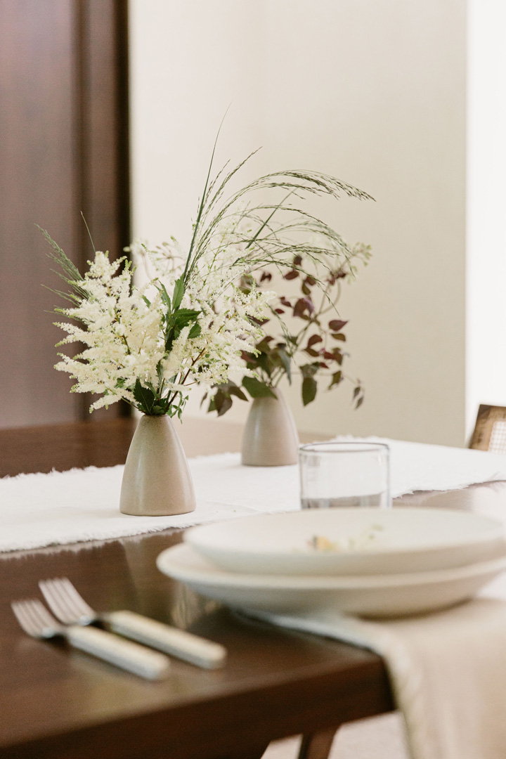 vase on kourtney kardashian&#8217;s dining room table
