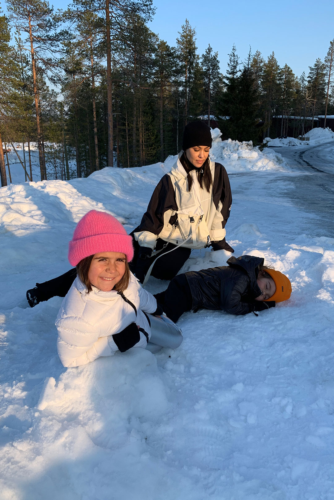 Kourtney Kardashian and kids enjoyed some fun in the snow in Finland.