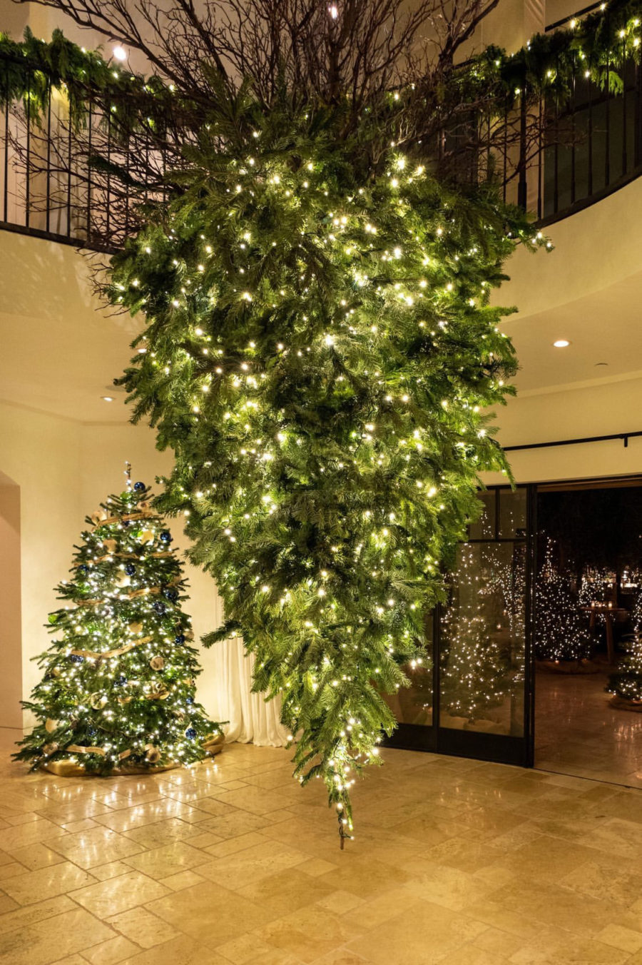 Inside The 2019 Kardashian Christmas Eve Party upside-down tree