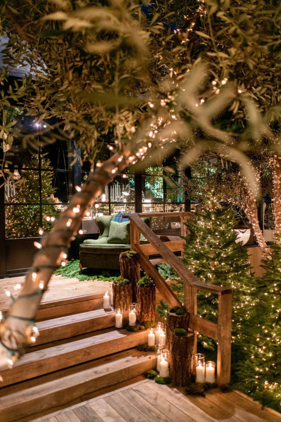 Inside The 2019 Kardashian Christmas Eve Party tree lights