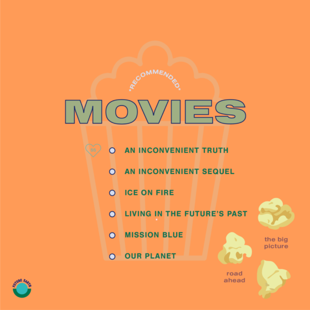 graphic with movie recommendations for earth day part two