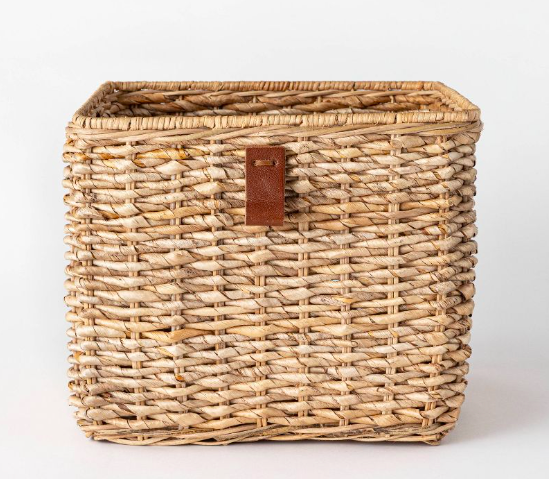 Threshold designed with Studio McGee Decorative Cube Basket with Leather Pull $26
