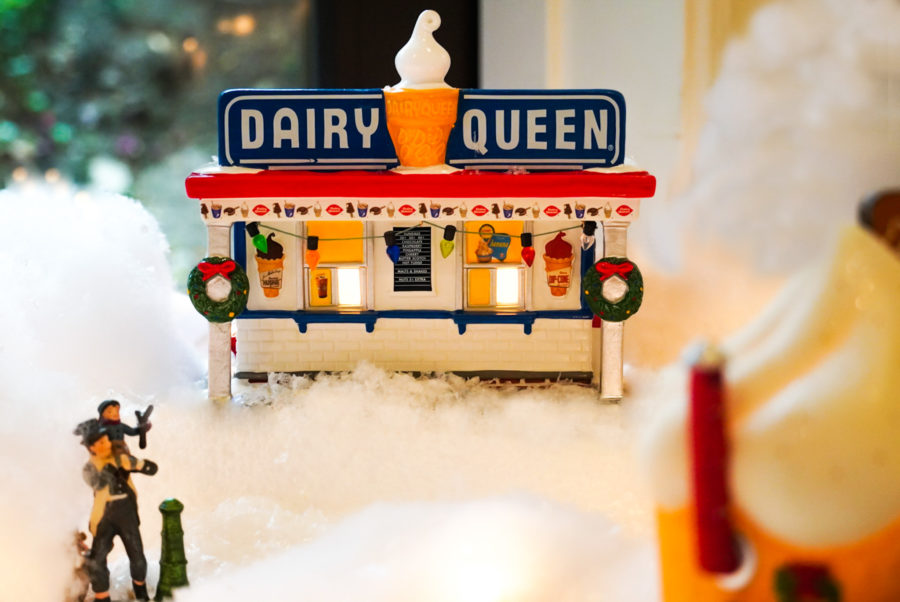 North Pole series village houses dairy queen
