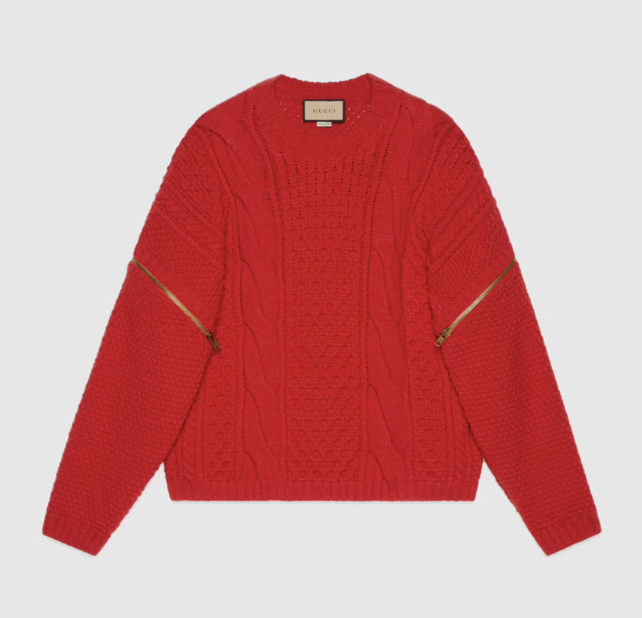 Gucci Cable Knit Sweater With Detachable Sleeves $ 1,450