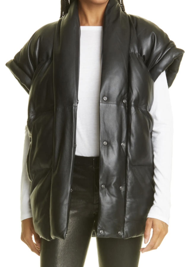 Frame Sleeveless Leather Puffer Vest $1,298