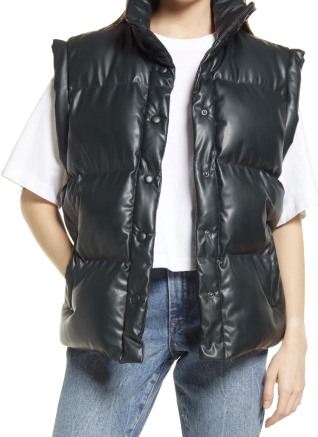 BlankNYC Quilted Faux Leather Puffer Vest $128
