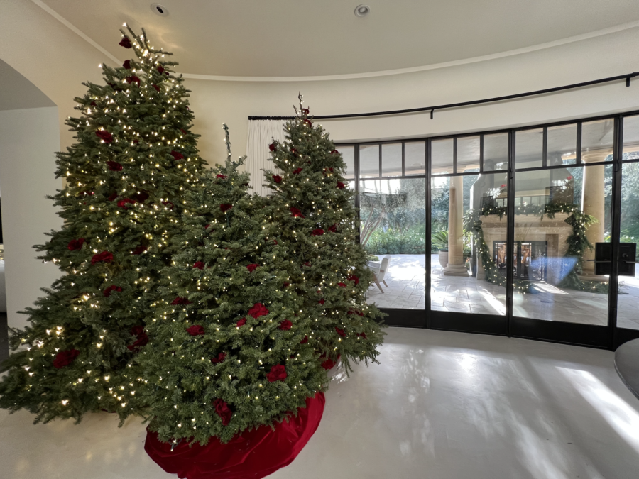 Kourtney Kardashian Christmas decor 2021 three trees