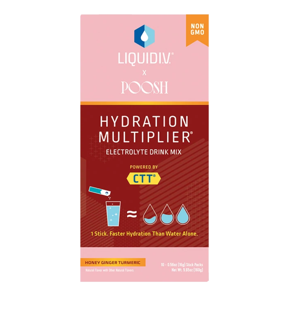 Liquid I.V. x Poosh Honey Ginger Turmeric Hydration Multiplier 10-Pack $25