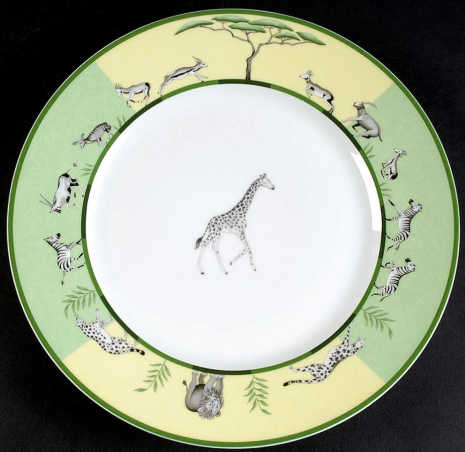 Hermès Dinner Plate Africa Green ($460 each)
