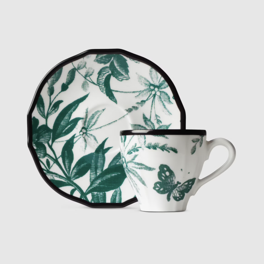 Gucci Herbarium Coffee Cup and Saucer (Double Set $375)