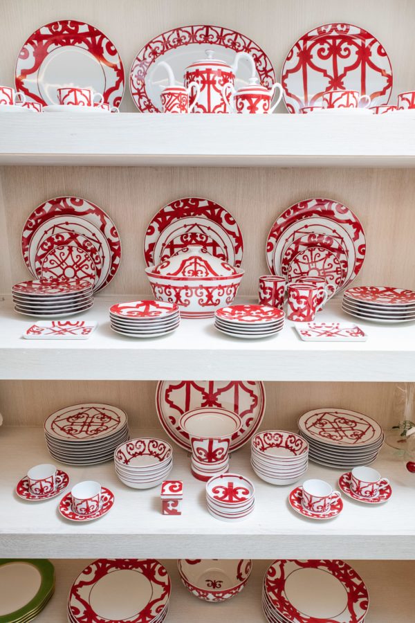 Kris Jenner Dish Closet red hermes