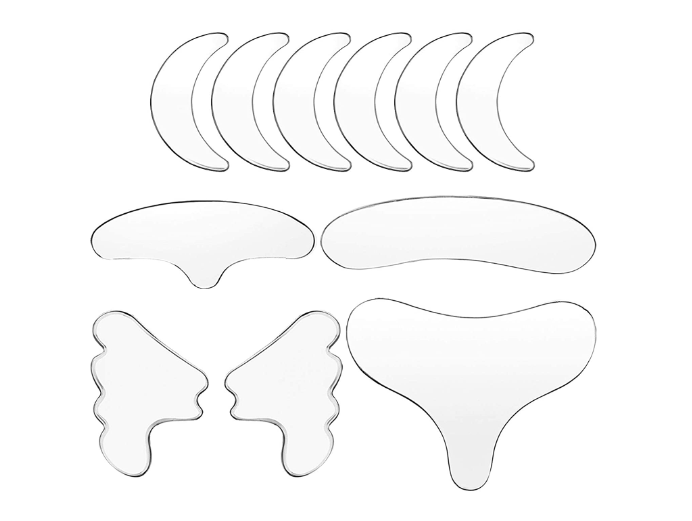 Satinior 11 Pieces Reusable Silicone Chest Wrinkle Pads Patches $15