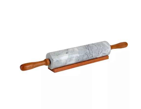 Home Basics HDS Trading Marble Rolling Pin with Easy Grip Handles and Display Stand $48