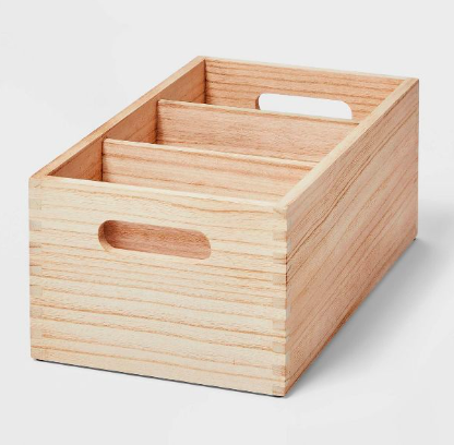 Brightroom 3 Compartment Light Wood Crate Natural $14