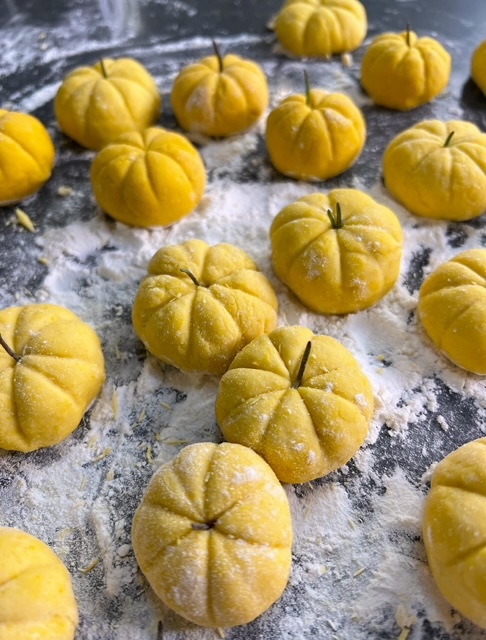 pumpkin gnocchi from chef k on pan