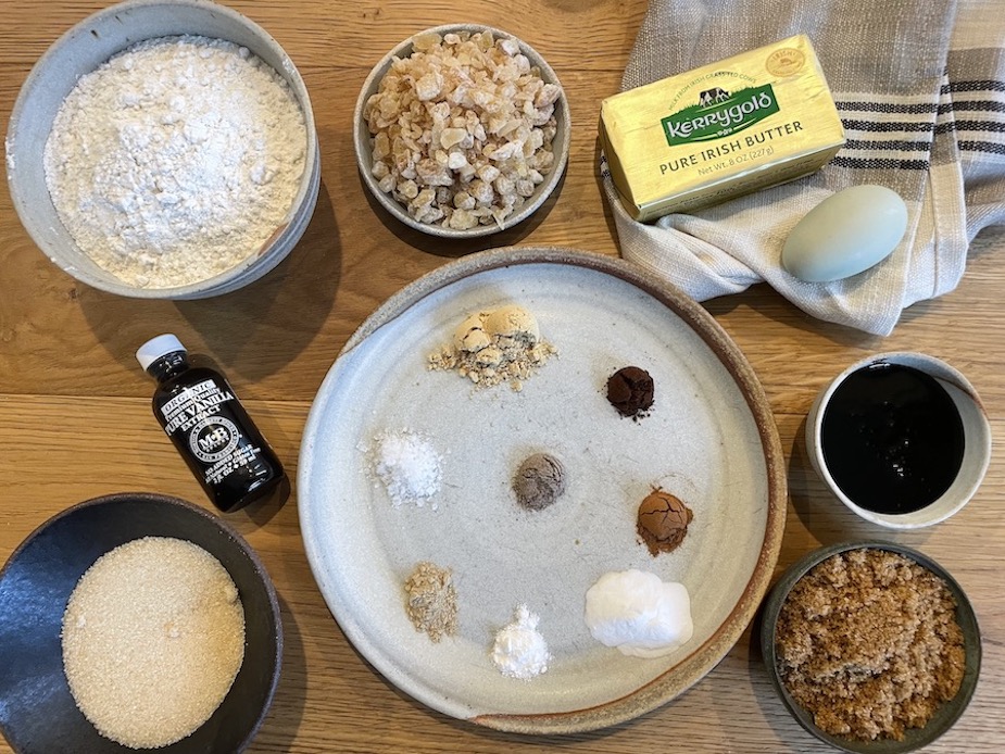 ingredients for Gingersnap Cookies