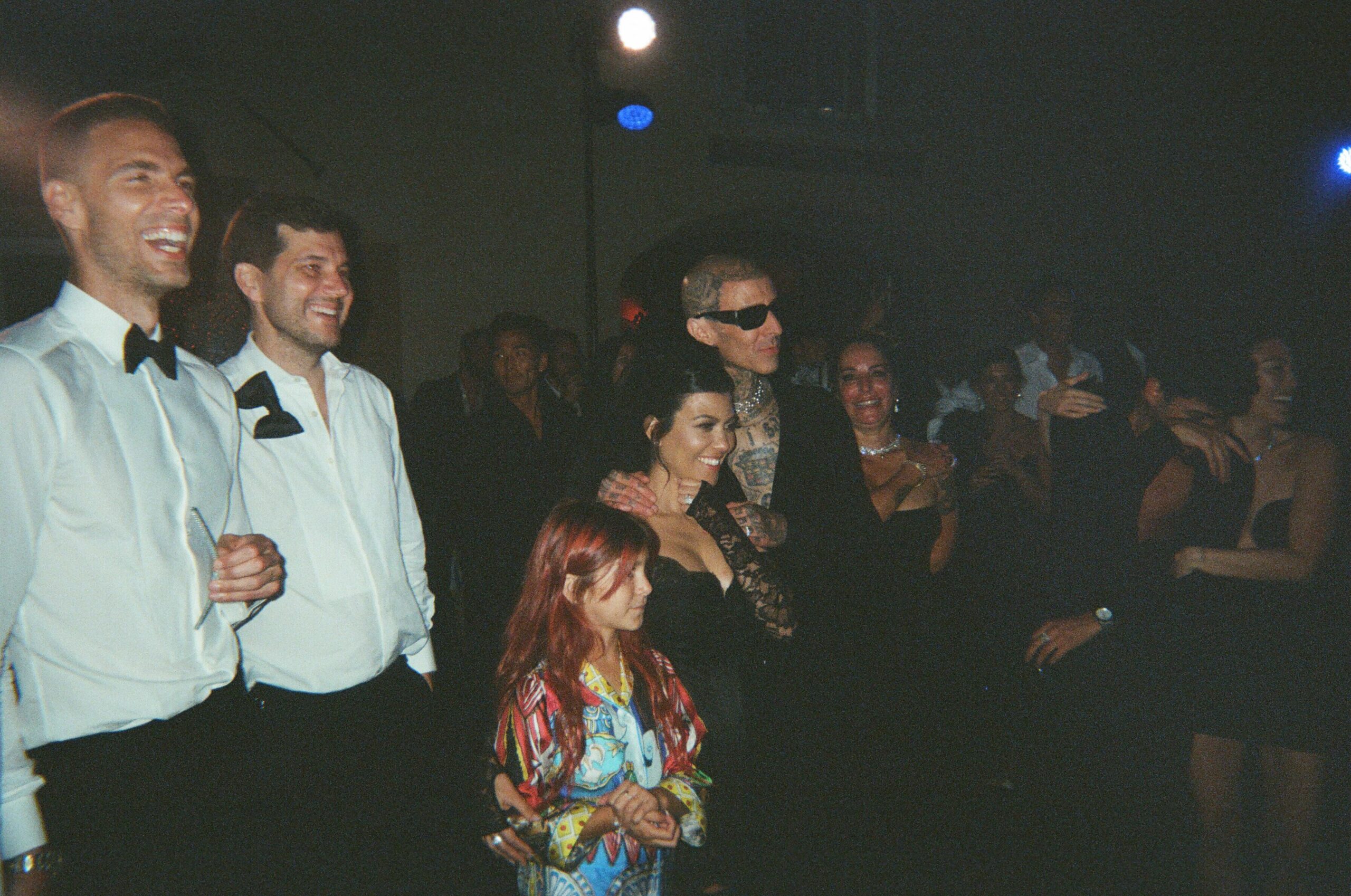 Kourtney Kardashian Barker and Travis Barker With Family and Wedding Guest