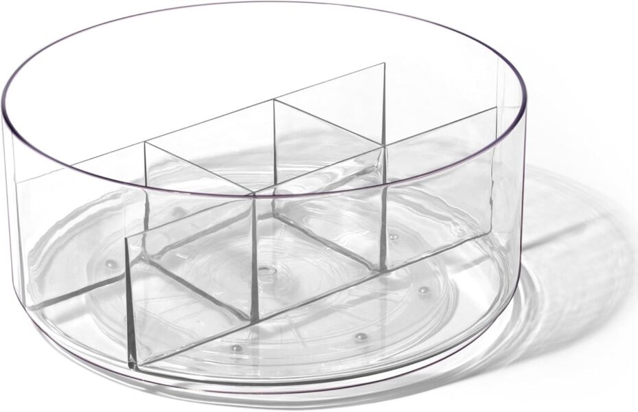 Shop Round Turntable Organizer with 5 Compartments