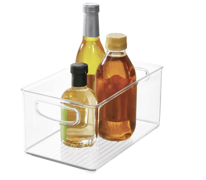 Shop  Fridge and Freezer Organizer Bin with Integrated Handles