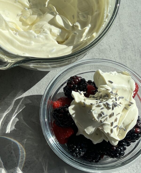 LAVENDER WHIPPED CREAM with Berries