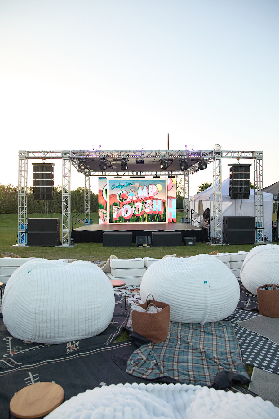 View of the outdoor movie screen