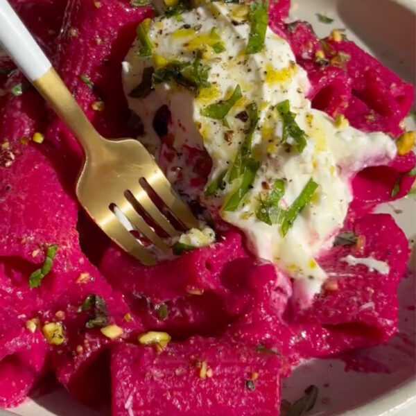 Beet Ricotta Cheese Pasta