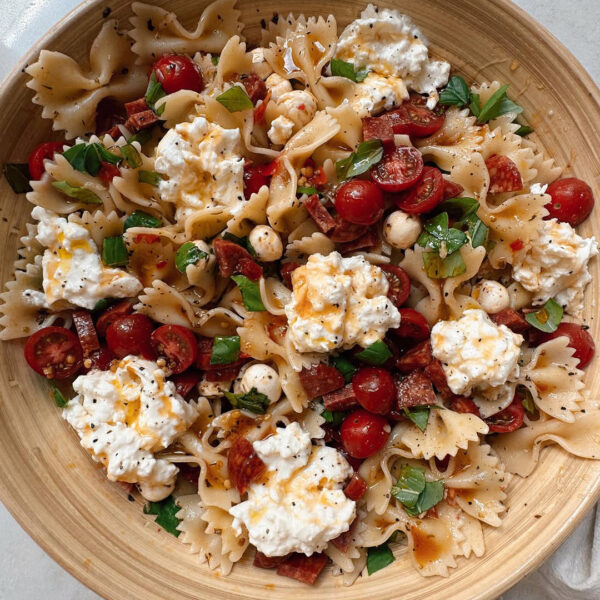 Pepperoni Hot Honey Pasta Salad