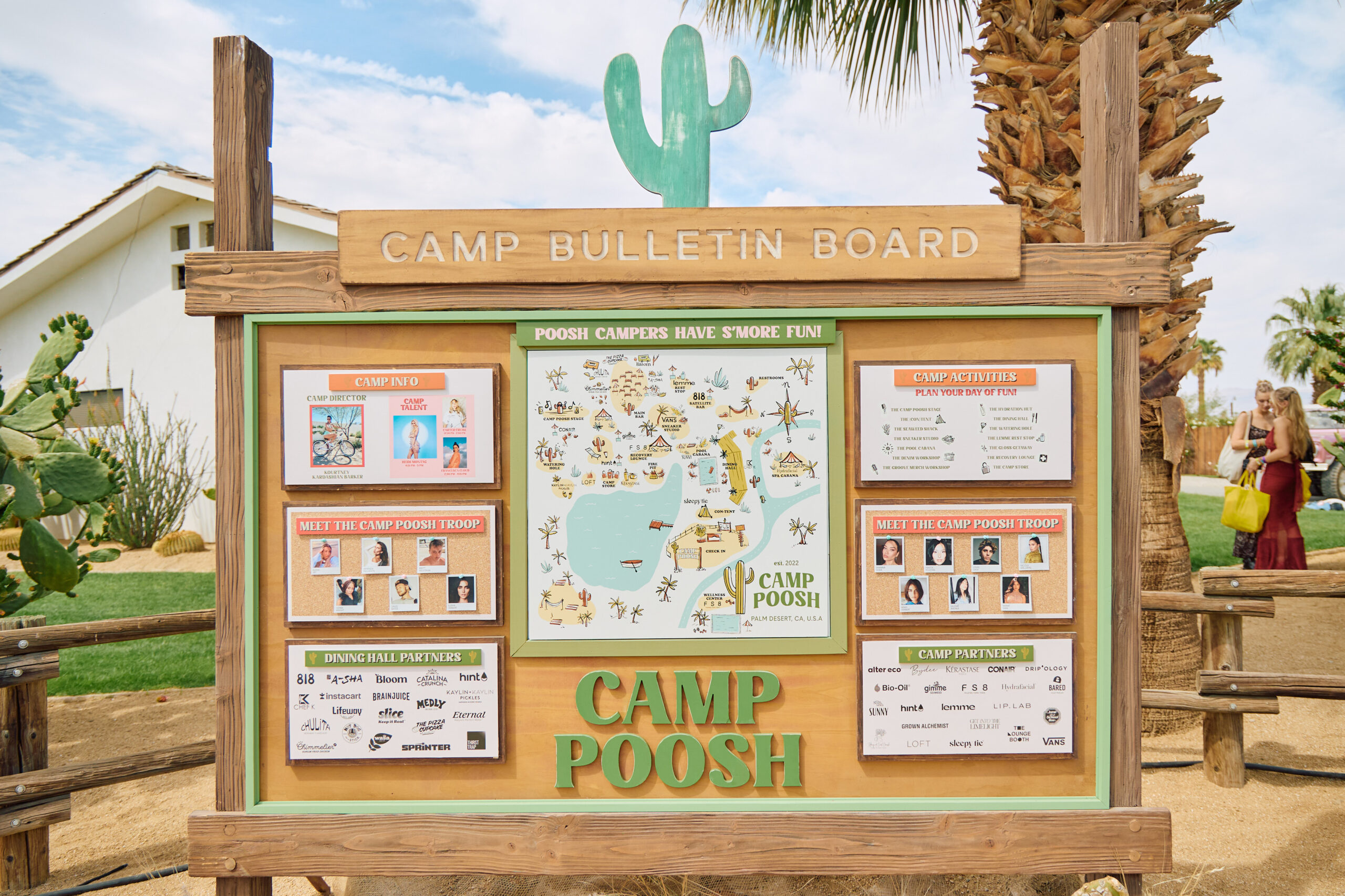 camp poosh bulletin board horizontal