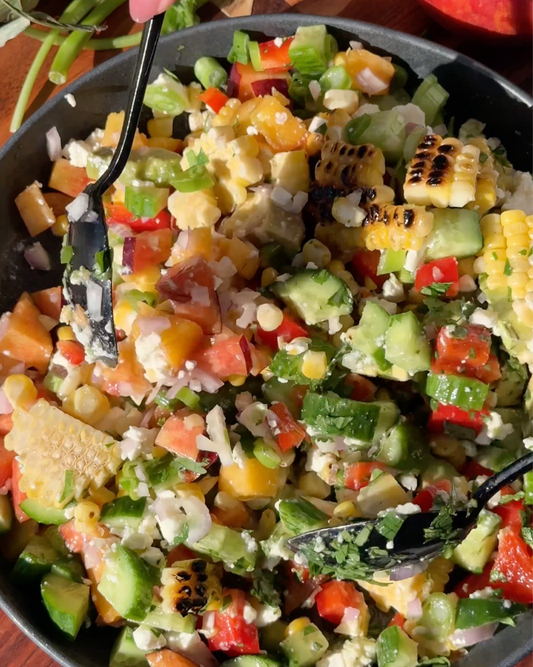 Peach and Feta Corn Salad-2