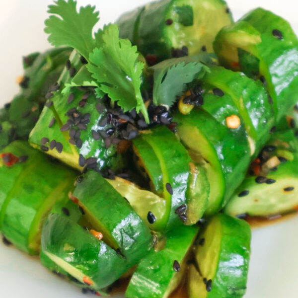Black Sesame Cucumber Salad