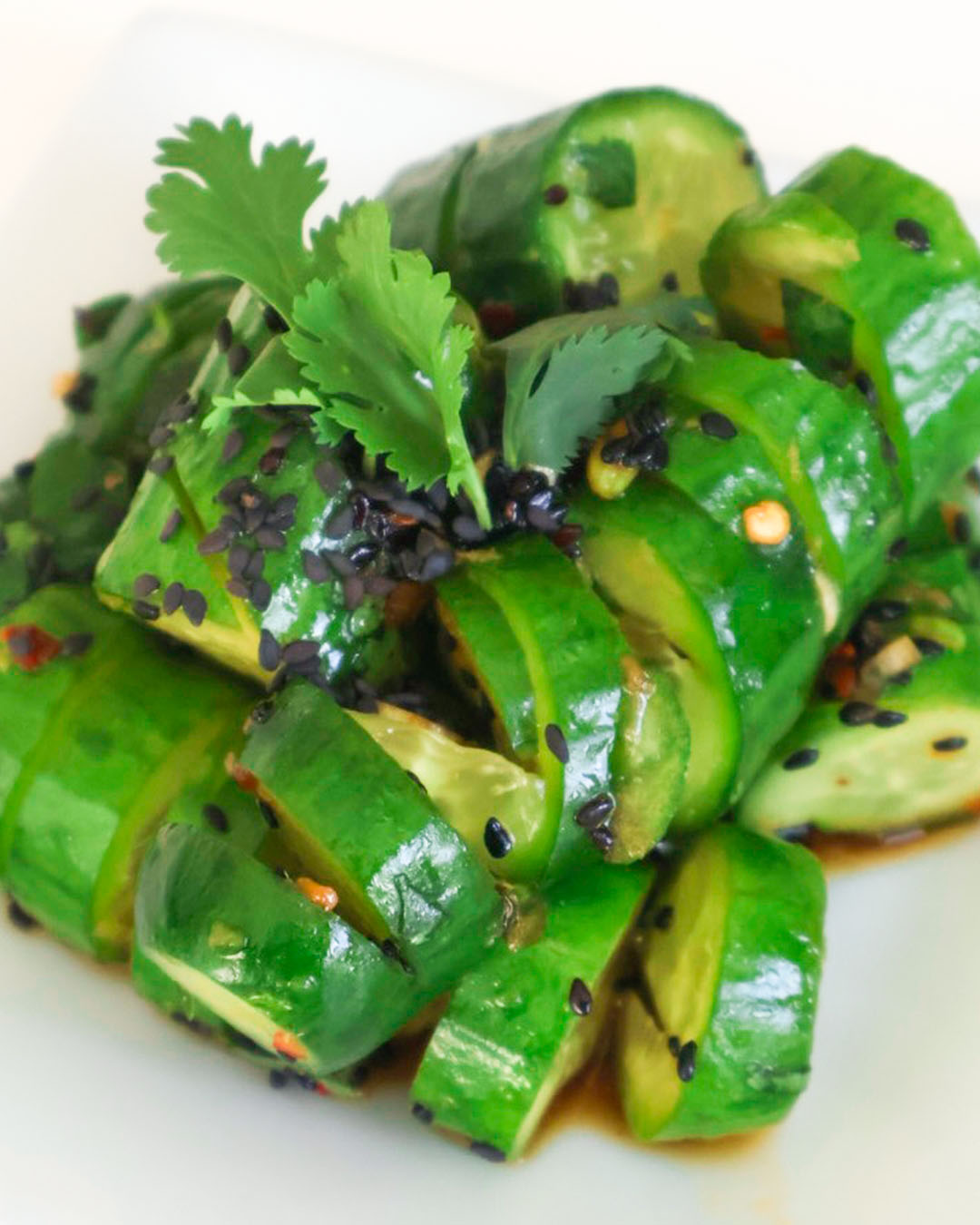 Black Sesame Cucumber Salad