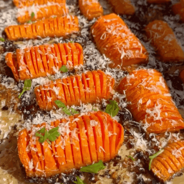 Crispy & Cheesy Hasselback Carrots