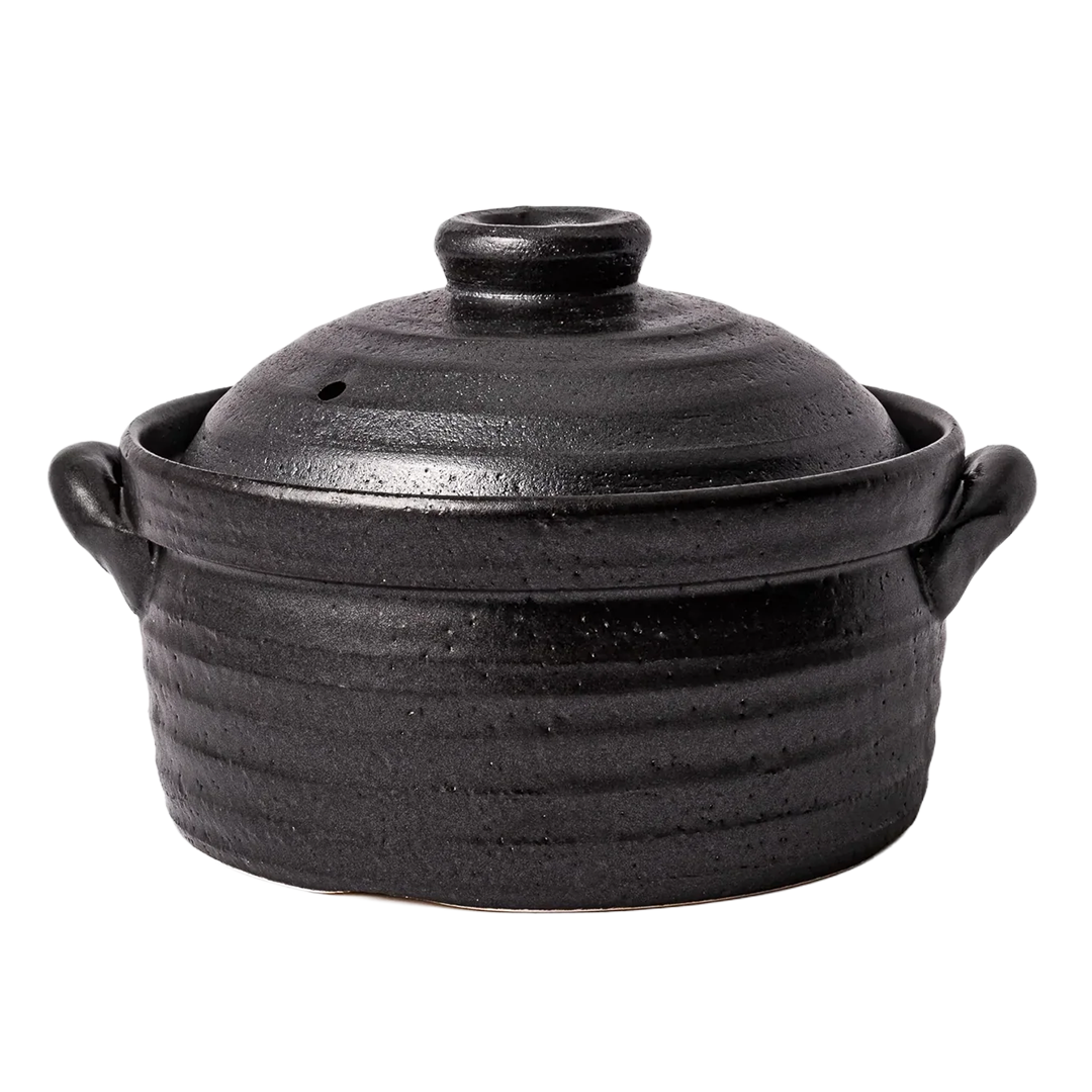 Shop Sento Senga Black Clay 2-Cup Rice Induction Compatible Donabe