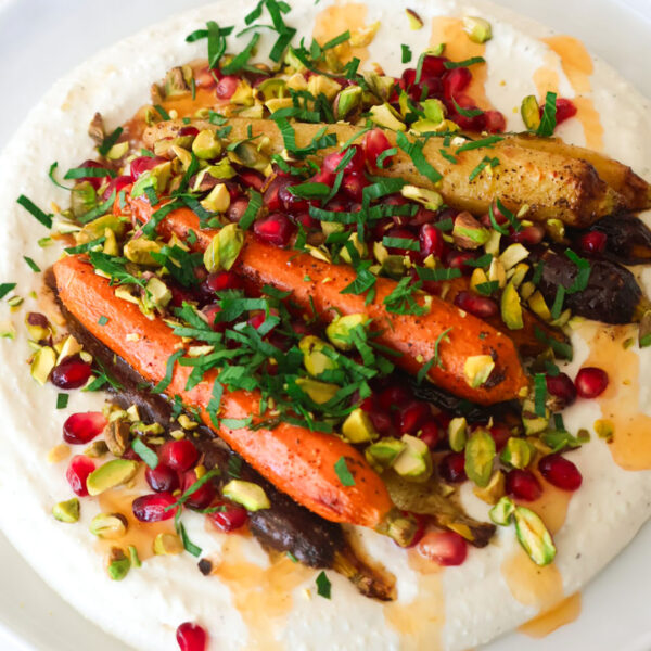 Whipped Feta Dip with Hot Honey Roasted Carrots