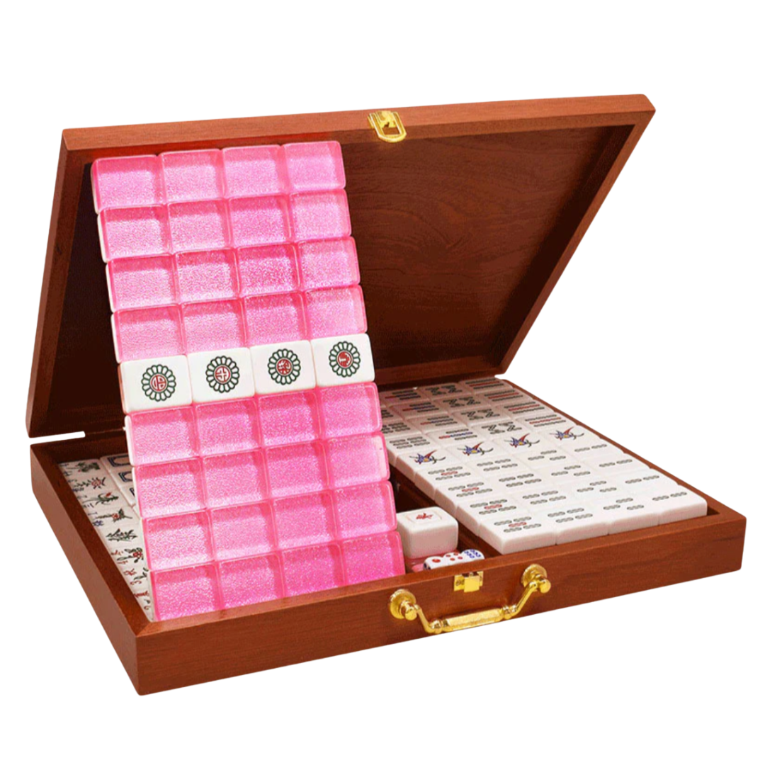 Shop Chop Suey Club Glitter Pink Tile Chinese Mahjong Set