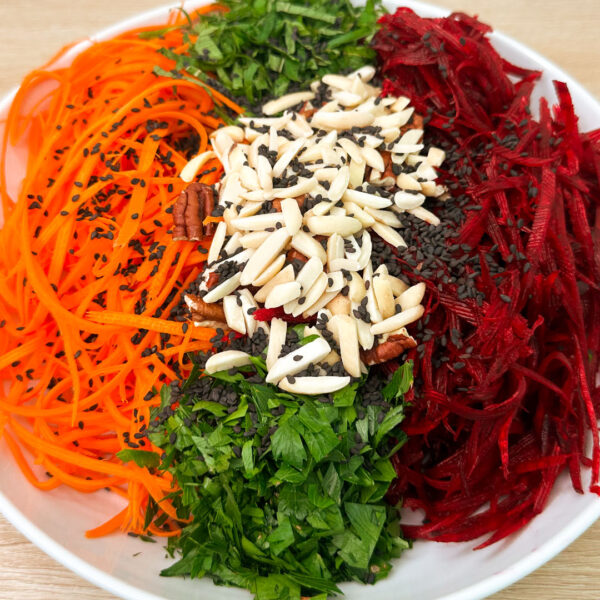 Hormone-Friendly Carrot Beet Crunch Salad
