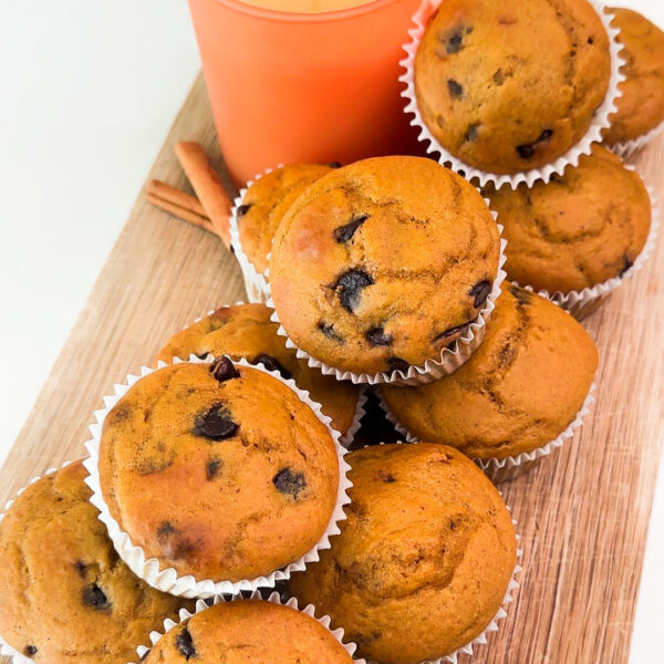 Protein Pumpkin Chocolate Chip Muffins